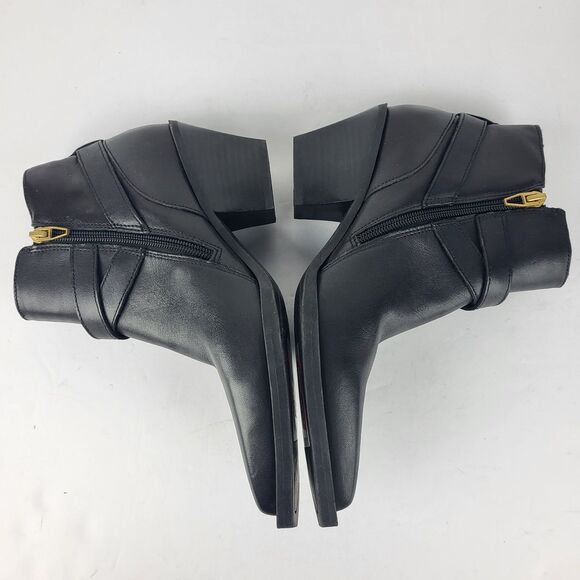 Dolce Vita Rayner Black Leather Pointed toe Buckled Moto Bootie Size 6.5 - Picture 10 of 12